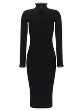 Elisabetta Franchi Ribbed Knit Dress Black