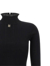 Elisabetta Franchi Ribbed Knit Dress Black