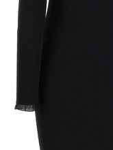 Elisabetta Franchi Ribbed Knit Dress Black