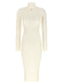 Elisabetta Franchi Ribbed Knit Dress White