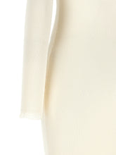 Elisabetta Franchi Ribbed Knit Dress White
