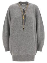 Elisabetta Franchi Necklace Dress Gray