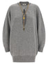 Elisabetta Franchi Necklace Dress Gray
