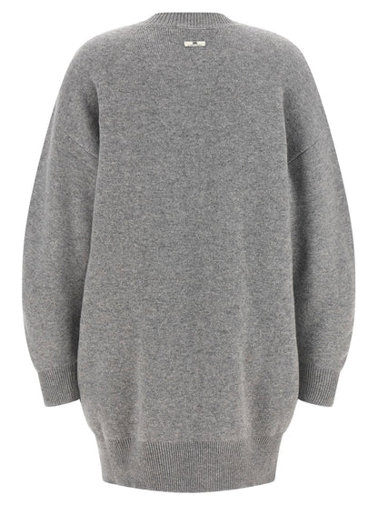 Elisabetta Franchi Necklace Dress Gray