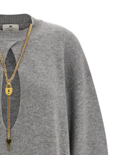 Elisabetta Franchi Necklace Dress Gray