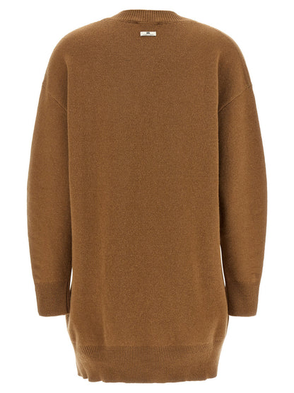Elisabetta Franchi Necklace Dress Brown