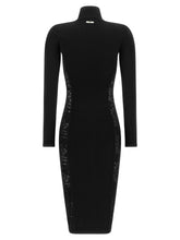 Elisabetta Franchi Knitted And Lace Dress Black