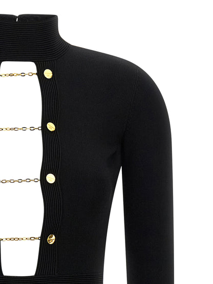 Elisabetta Franchi Red Carpet Dress Black