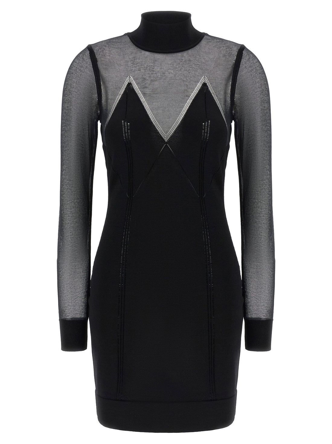 Elisabetta Franchi Dress With Transparencies Black
