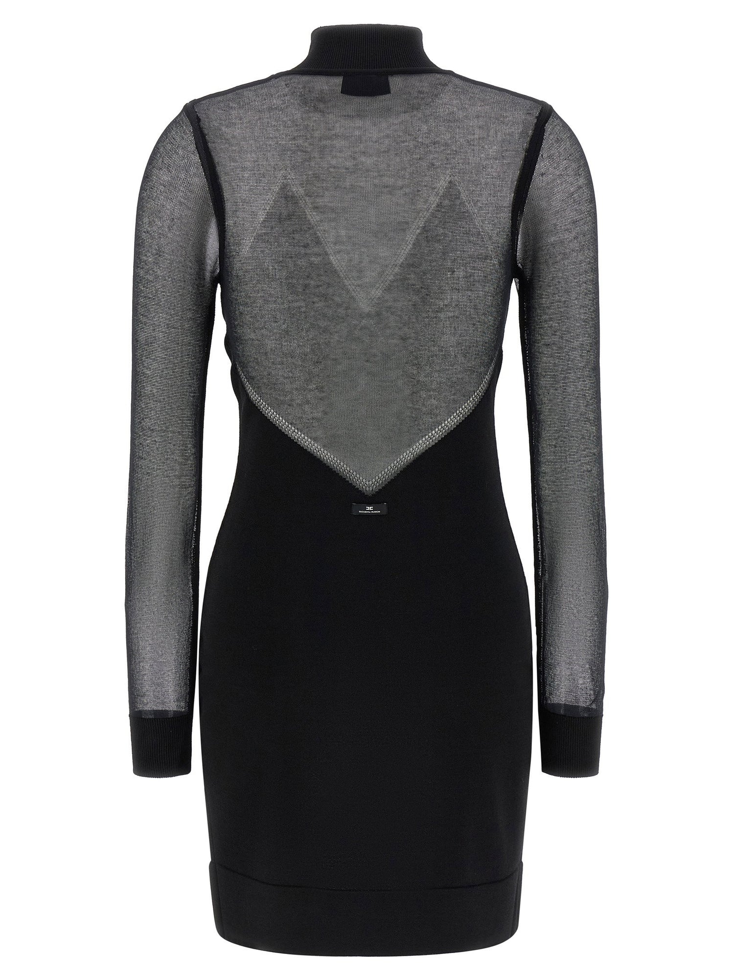 Elisabetta Franchi Dress With Transparencies Black