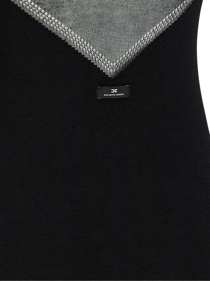 Elisabetta Franchi Dress With Transparencies Black