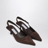 Jimmy Choo Amel 50 Suede Slingback Pumps in Chocolate Brown brown
