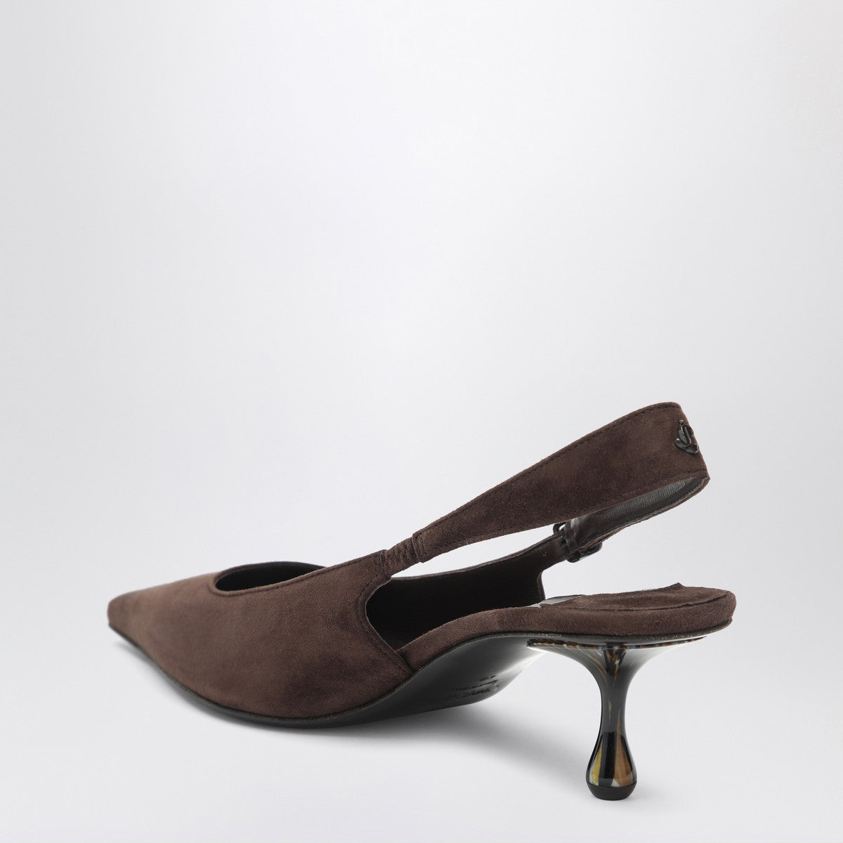 Jimmy Choo Amel 50 Suede Slingback Pumps in Chocolate Brown brown