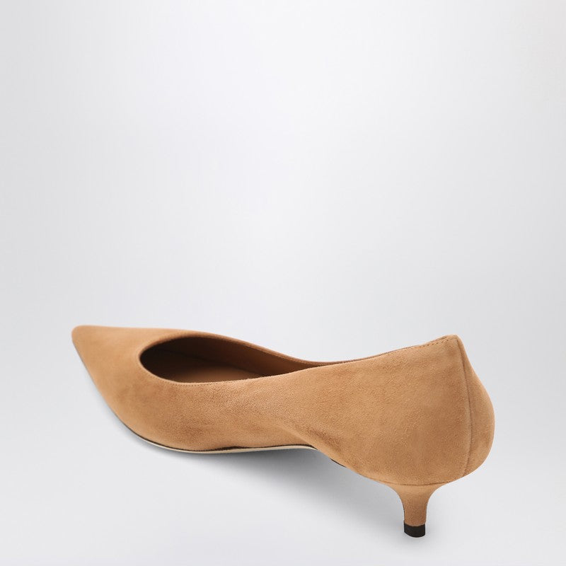 Jimmy Choo Amelia Suede Pointed-Toe Pumps Toffee brown