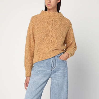 Isabel Marant Caramel Cable Knit Romane Sweater Brown
