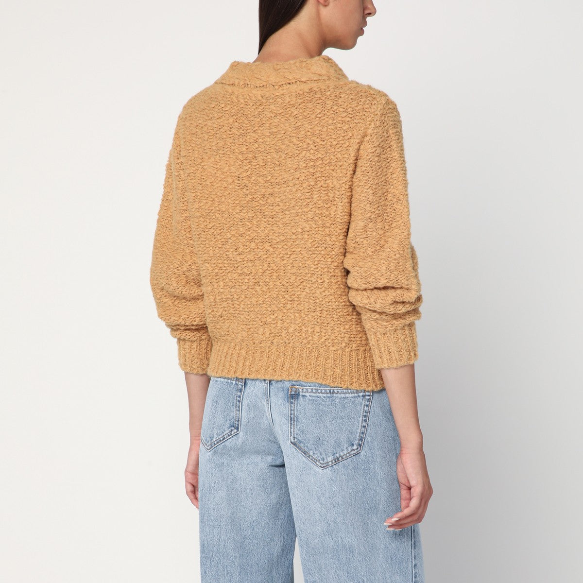 Isabel Marant Caramel Cable Knit Romane Sweater Brown