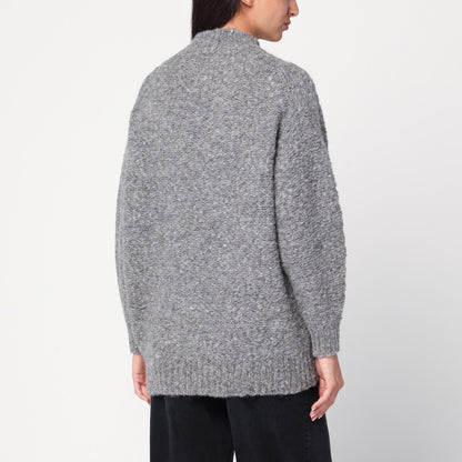 Isabel Marant Grey Alpaca-Blend High-Neck Sweater Grey