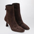 Aquazzura Amore 75 Suede Ankle Boots Brown