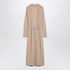 Max Mara Long Cashmere Belted Cardigan Beige
