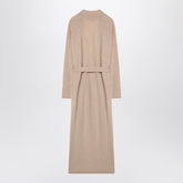 Max Mara Long Cashmere Belted Cardigan Beige