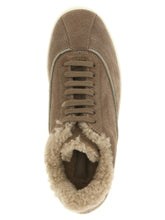Fabiana Filippi Diamond Detail Suede Sneakers Beige