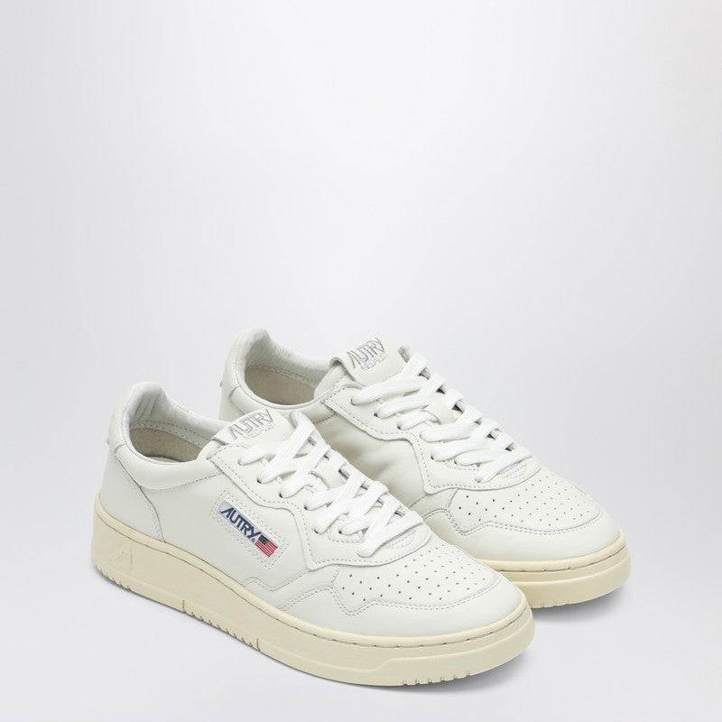 Autry White Leather Medalist Low-Top Sneakers White