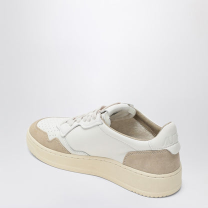 Autry Medalist Low-Top Leather and Suede Sneakers White Beige White