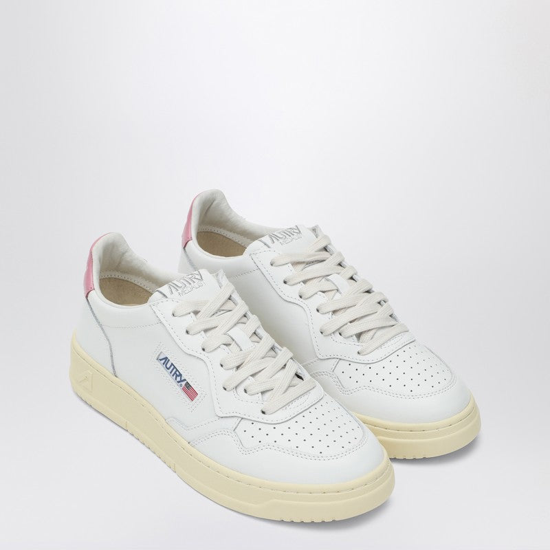 Autry Medalist Leather Sneakers White Pink white