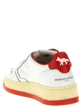 Autry X Maison Kitsuné Medalist Low Sneakers Red