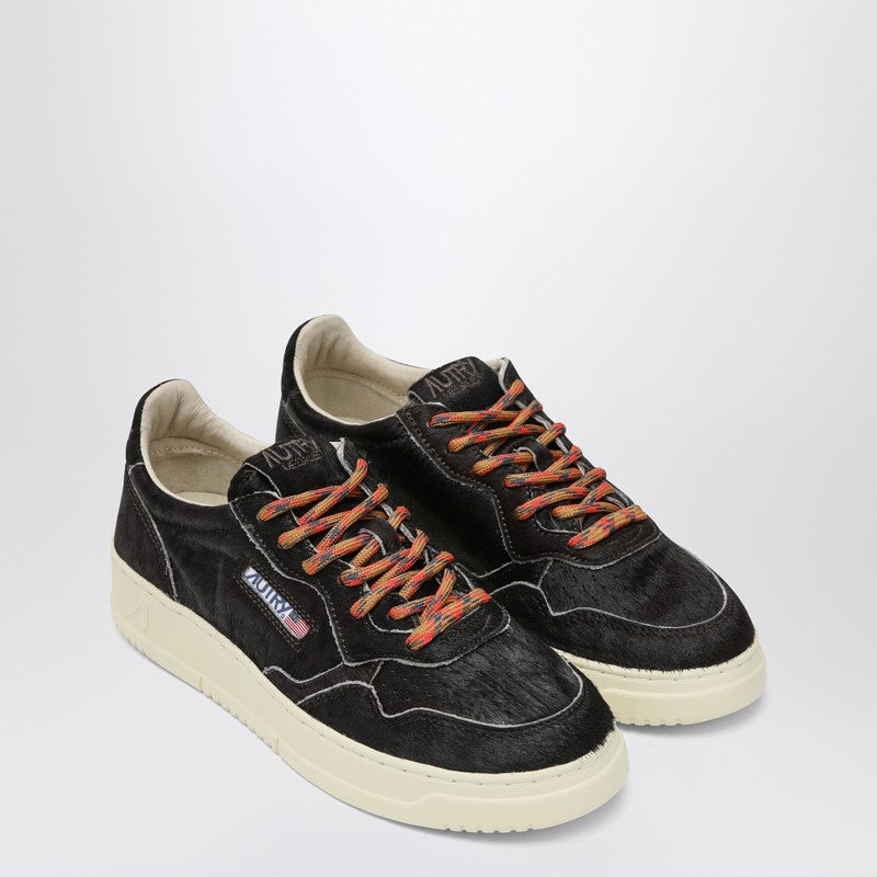 Autry Medalist low-top sneakers in chocolate brown pony hair brown