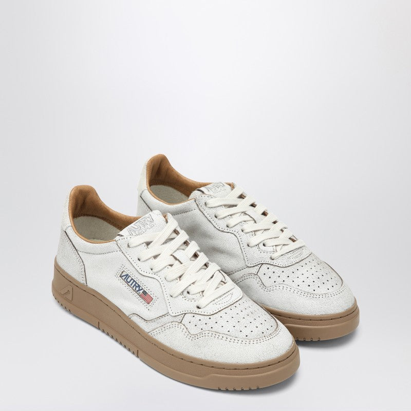 Autry Medalist Low Super Vintage Leather Sneakers White/Tobacco White