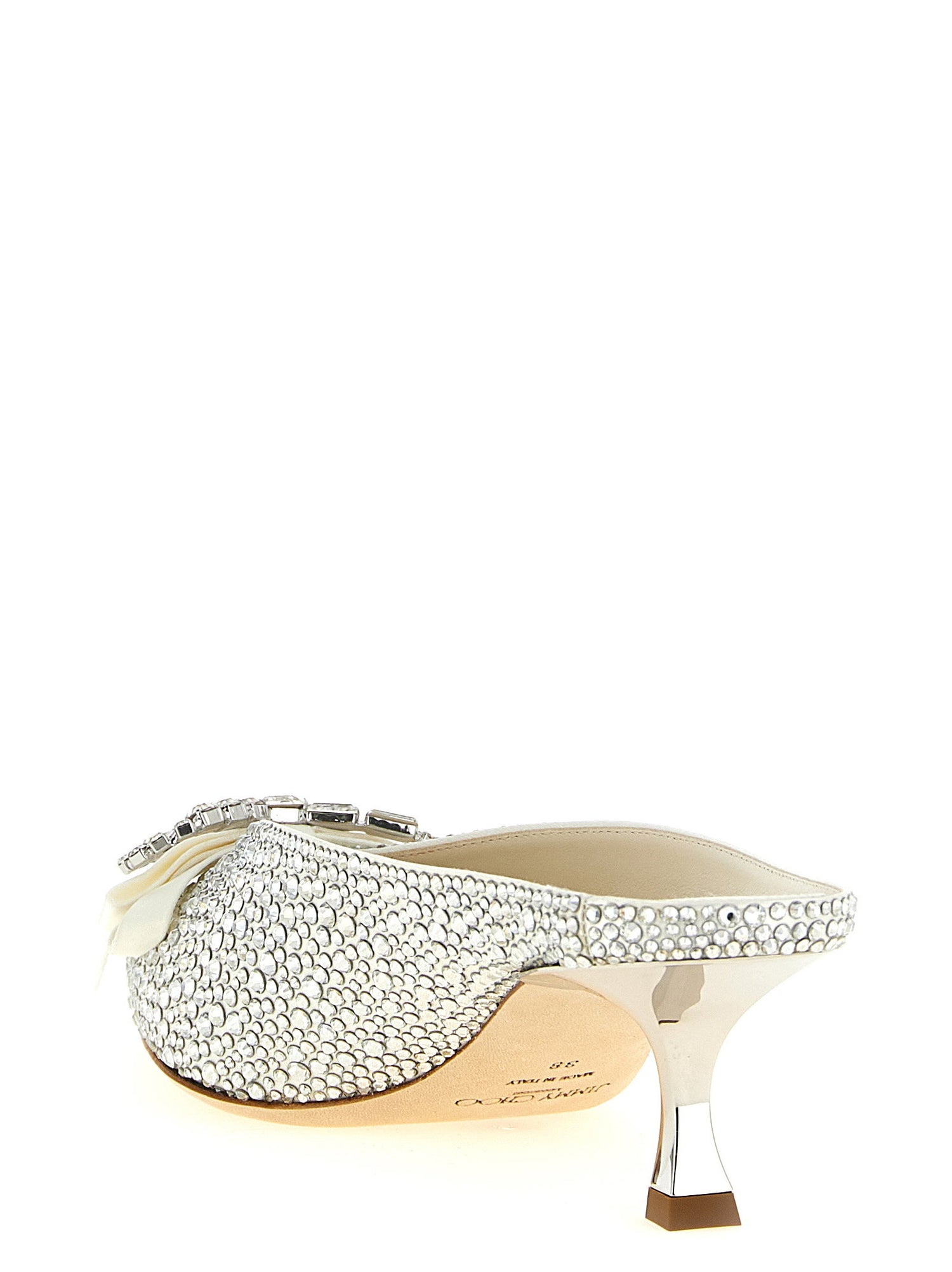 Jimmy Choo Auria Sabots Silver