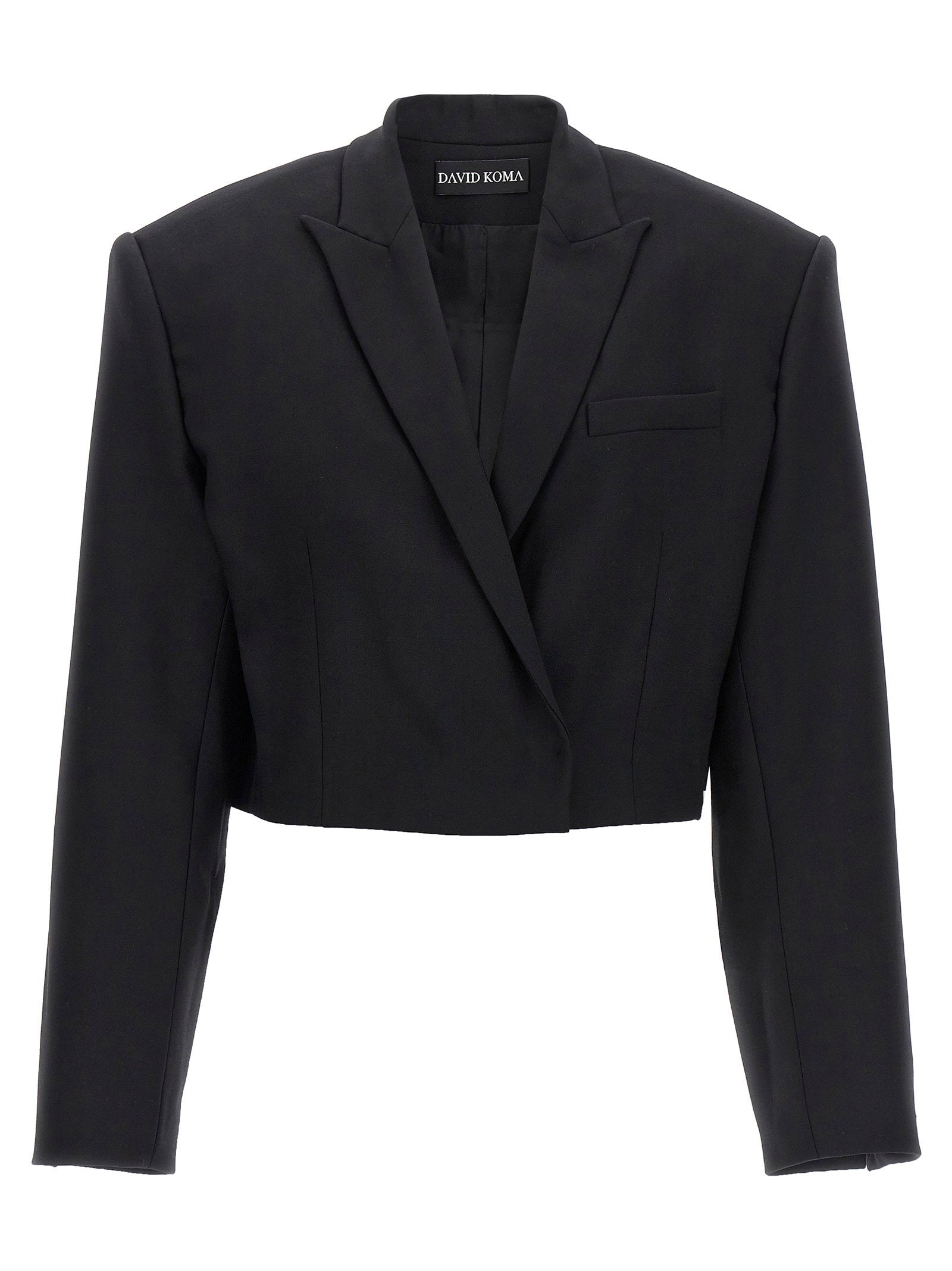 David Koma Cropped Blazer Black