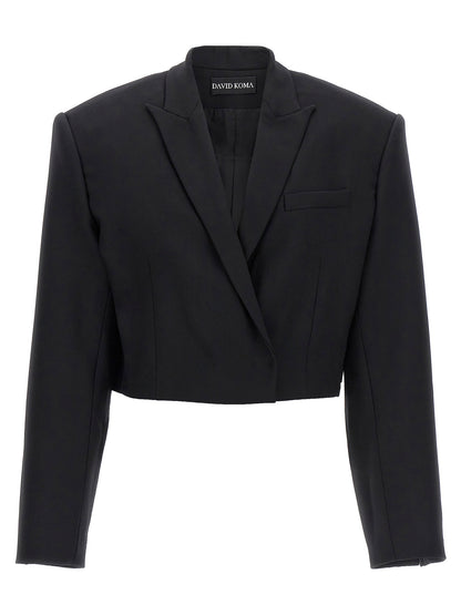 David Koma Cropped Blazer Black