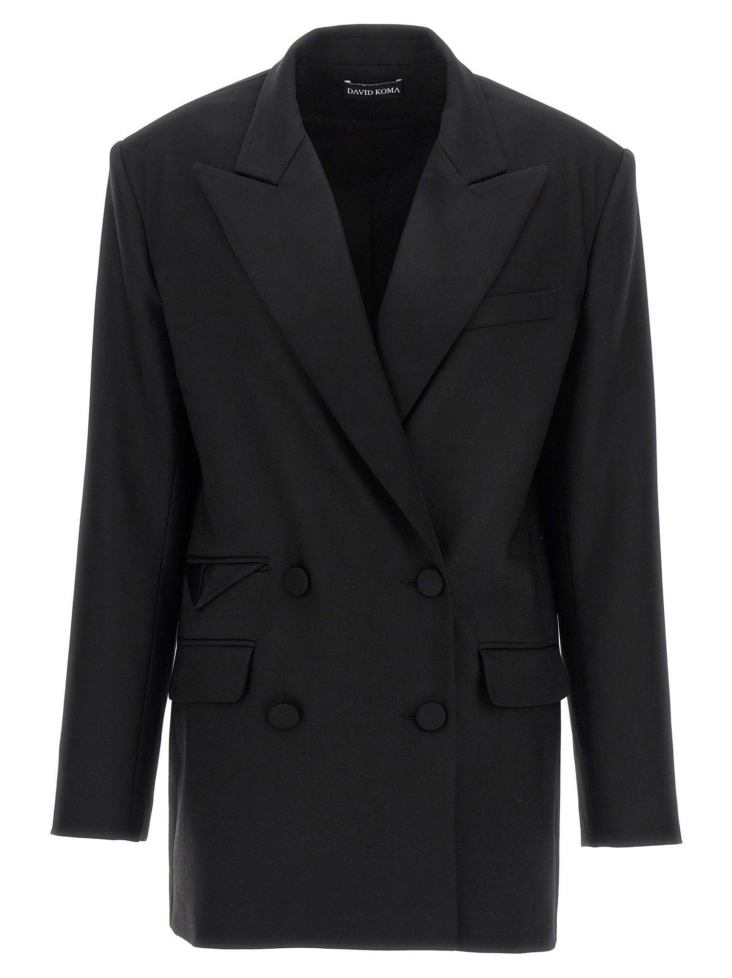 David Koma Tailored Tuxedo Blazer Black