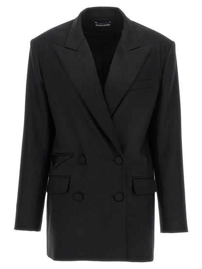 David Koma Tailored Tuxedo Blazer Black