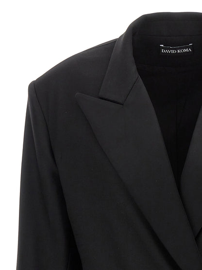 David Koma Tailored Tuxedo Blazer Black