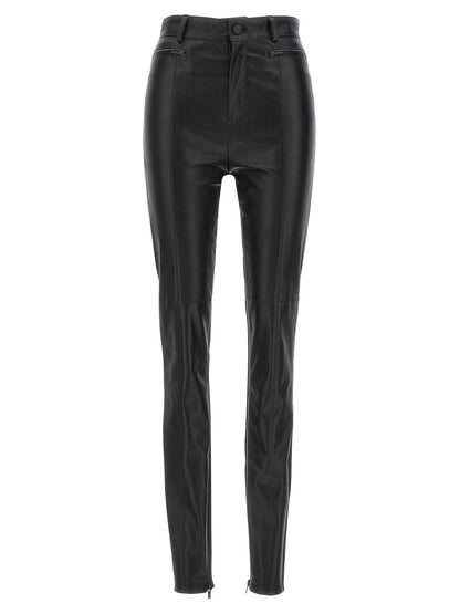 David Koma Napa Leather Leggings Black