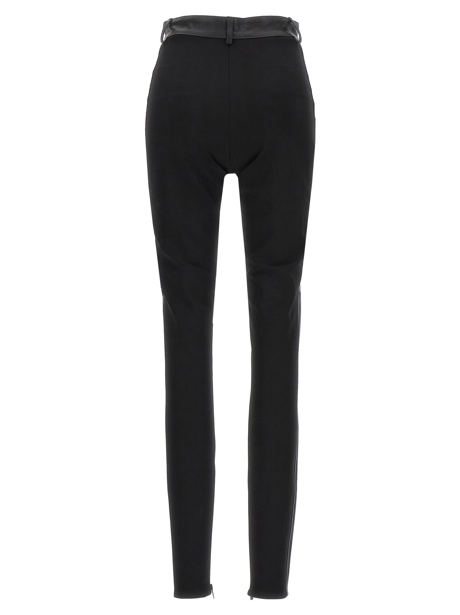 David Koma Napa Leather Leggings Black
