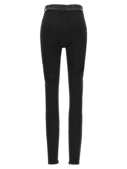 David Koma Napa Leather Leggings Black