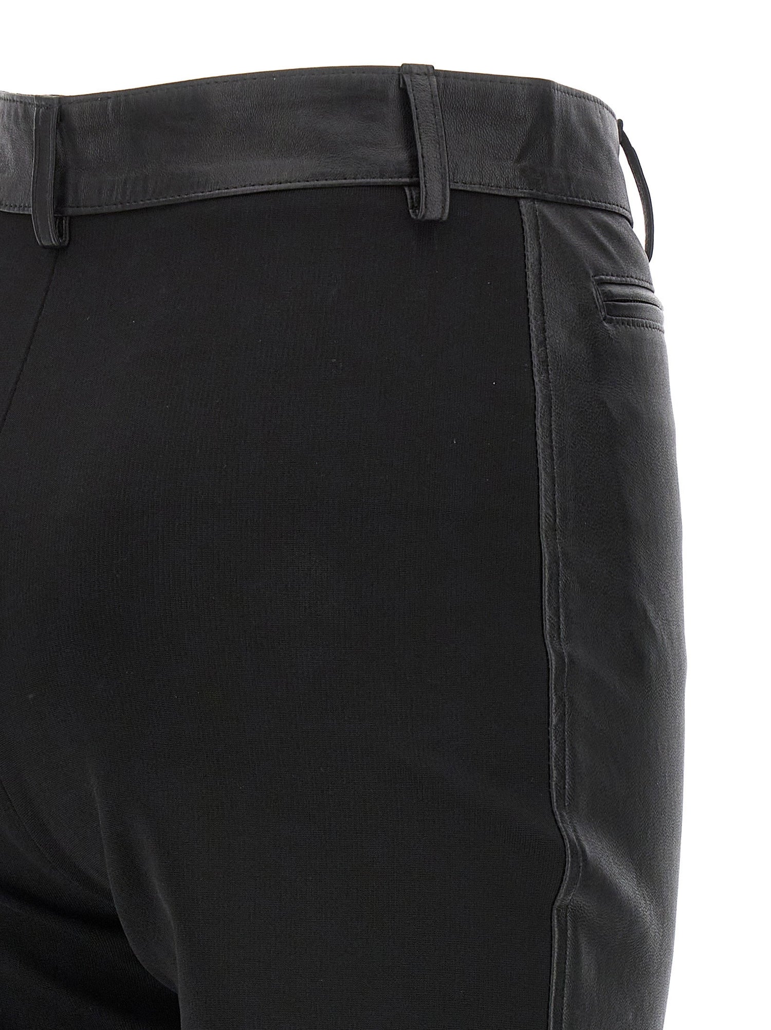David Koma Napa Leather Leggings Black