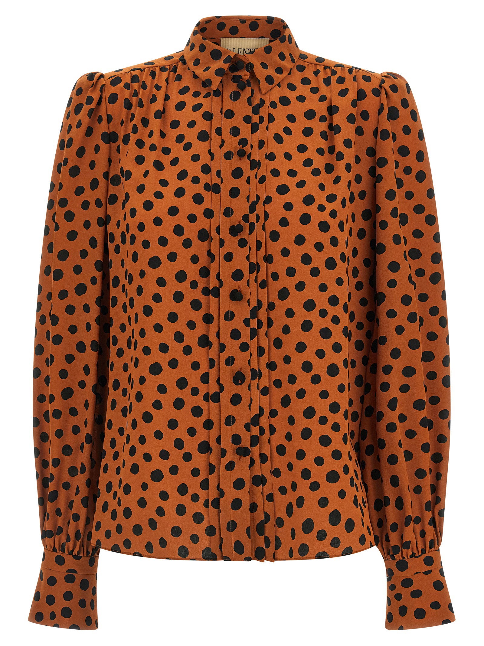 Valentino Garavani Polka Dot Print Shirt Orange