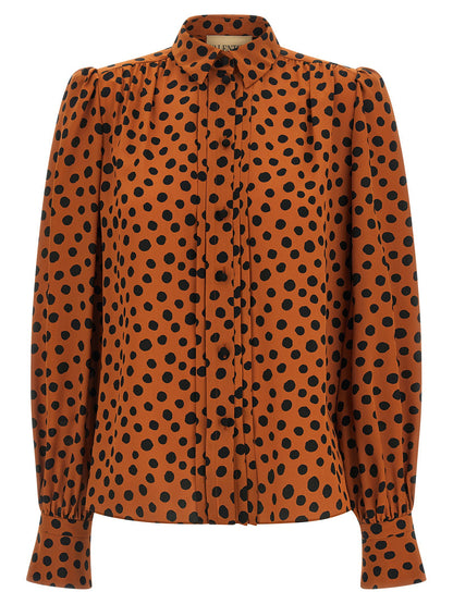 Valentino Garavani Polka Dot Print Shirt Orange