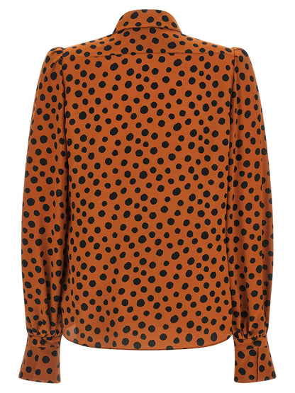 Valentino Garavani Polka Dot Print Shirt Orange