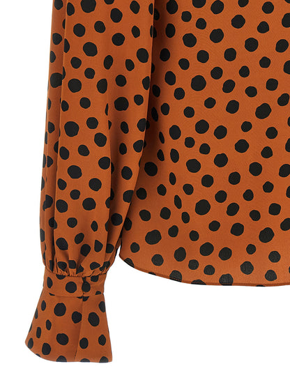 Valentino Garavani Polka Dot Print Shirt Orange