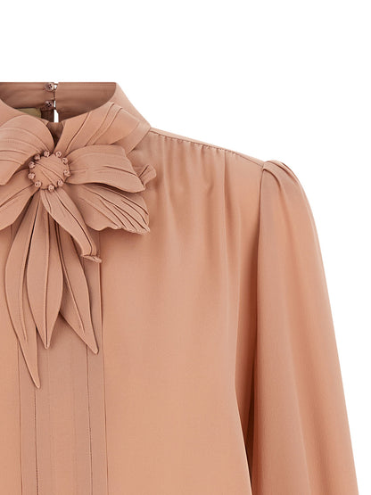 Valentino Garavani Crêpe Top Pink