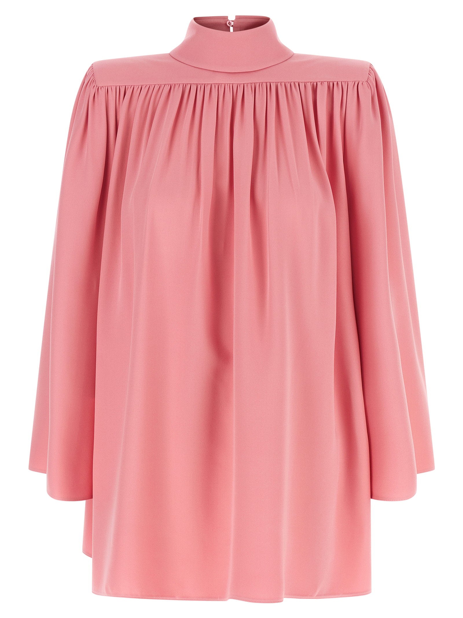 Valentino Garavani Cady Couture Pleated Shirt Pink
