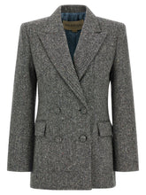 Valentino Garavani Double-breasted Blazer Gray