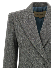Valentino Garavani Double-breasted Blazer Gray