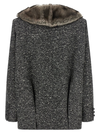 Valentino Garavani Mossi Caban White/Black